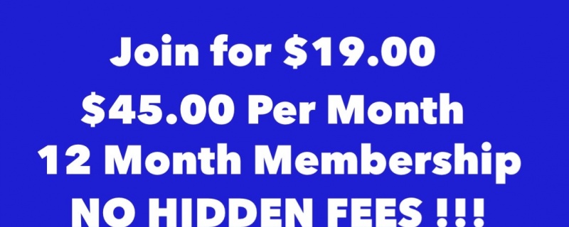     JOIN FOR ONLY $19.00